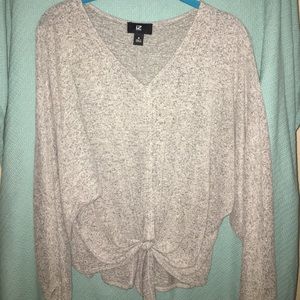 Cute Grey Long Sleeved Shirt